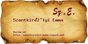 Szentkirályi Emma névjegykártya